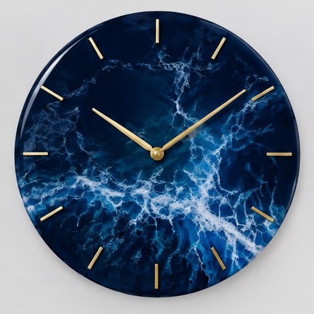 Midnight Ocean Resin Wall Clock